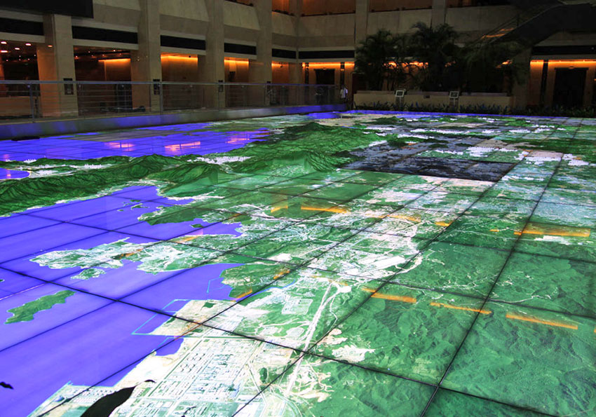 珠海國土資源局地面投影互動場景